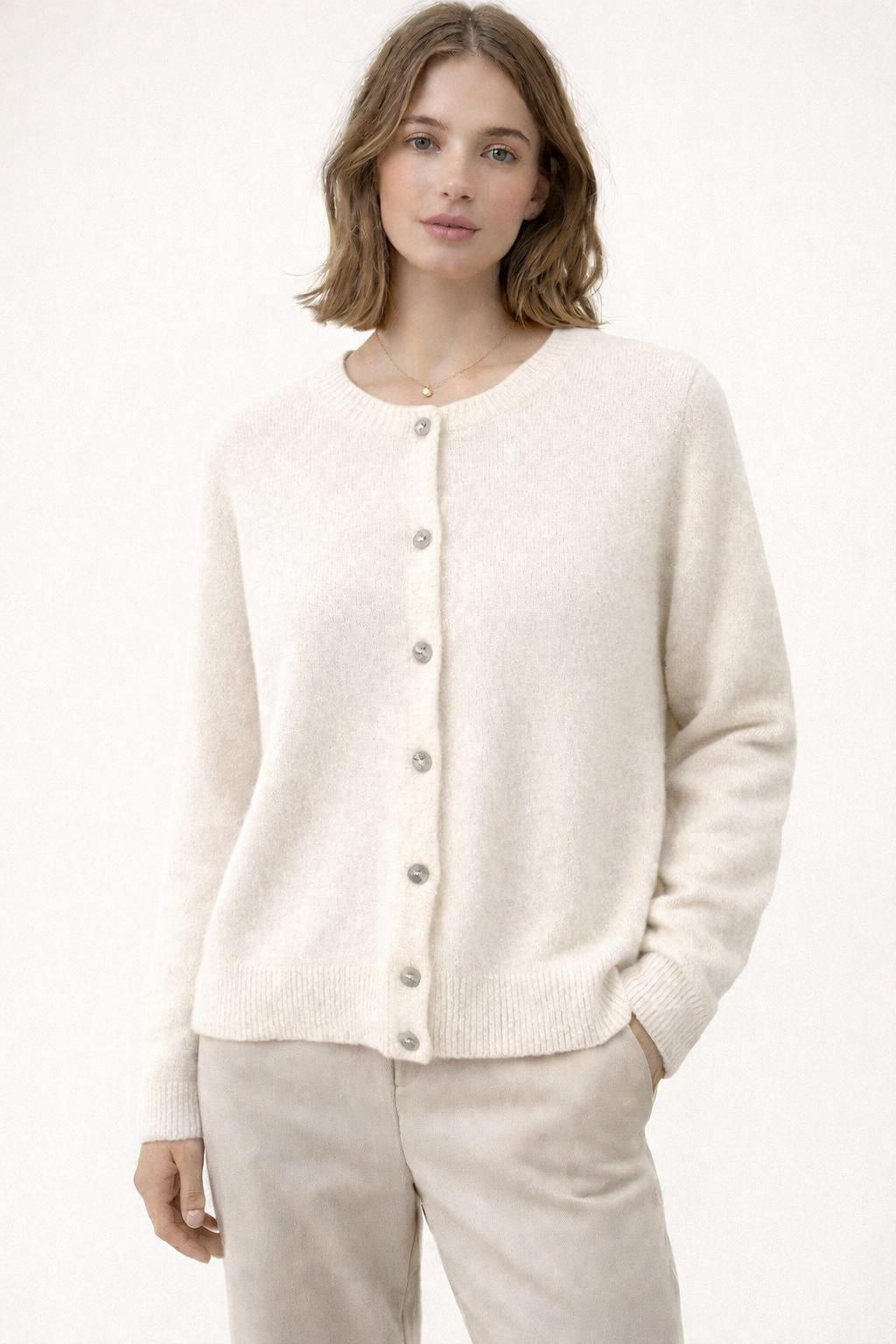 Flair Comfort Style - Baby Alpaka Cardigan - Creme