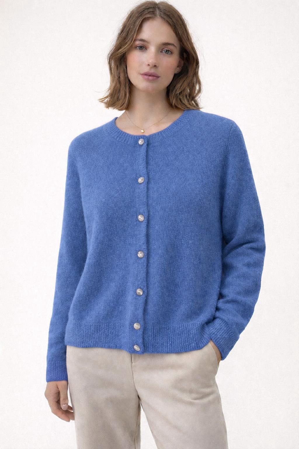Flair Comfort Style - Baby Alpaka Cardigan - Blau