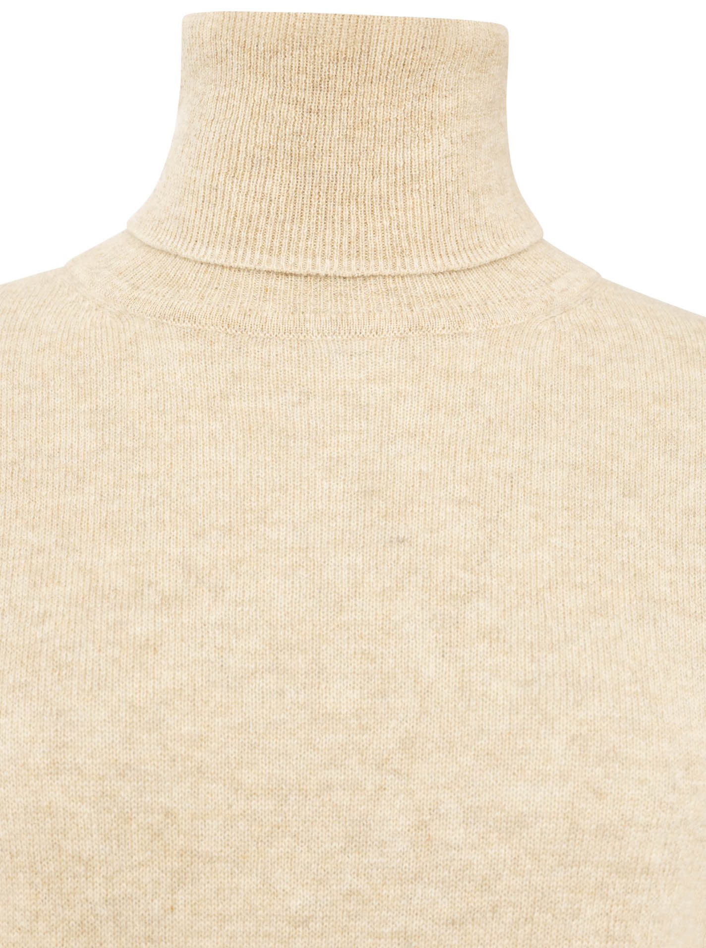 Zwillingsherz 100% Kaschmir Rollkragenpullover – Beige