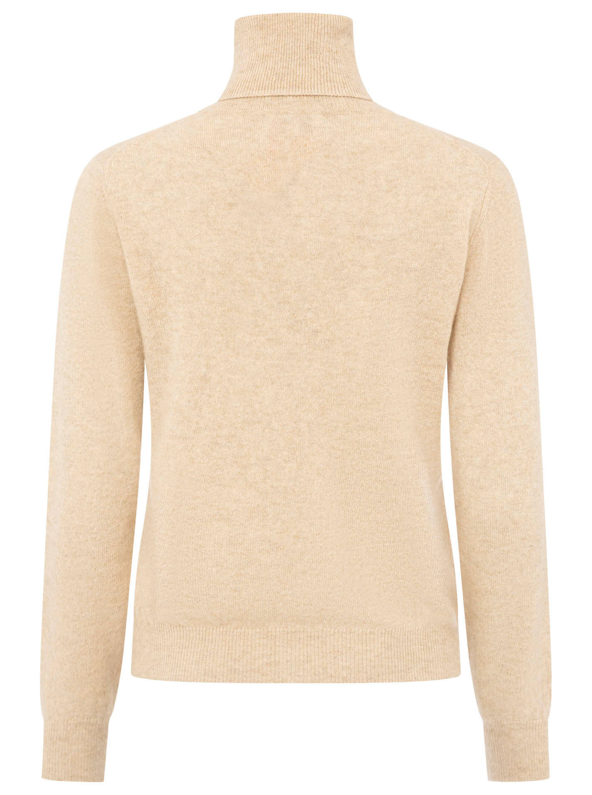 Zwillingsherz 100% Kaschmir Rollkragenpullover – Beige