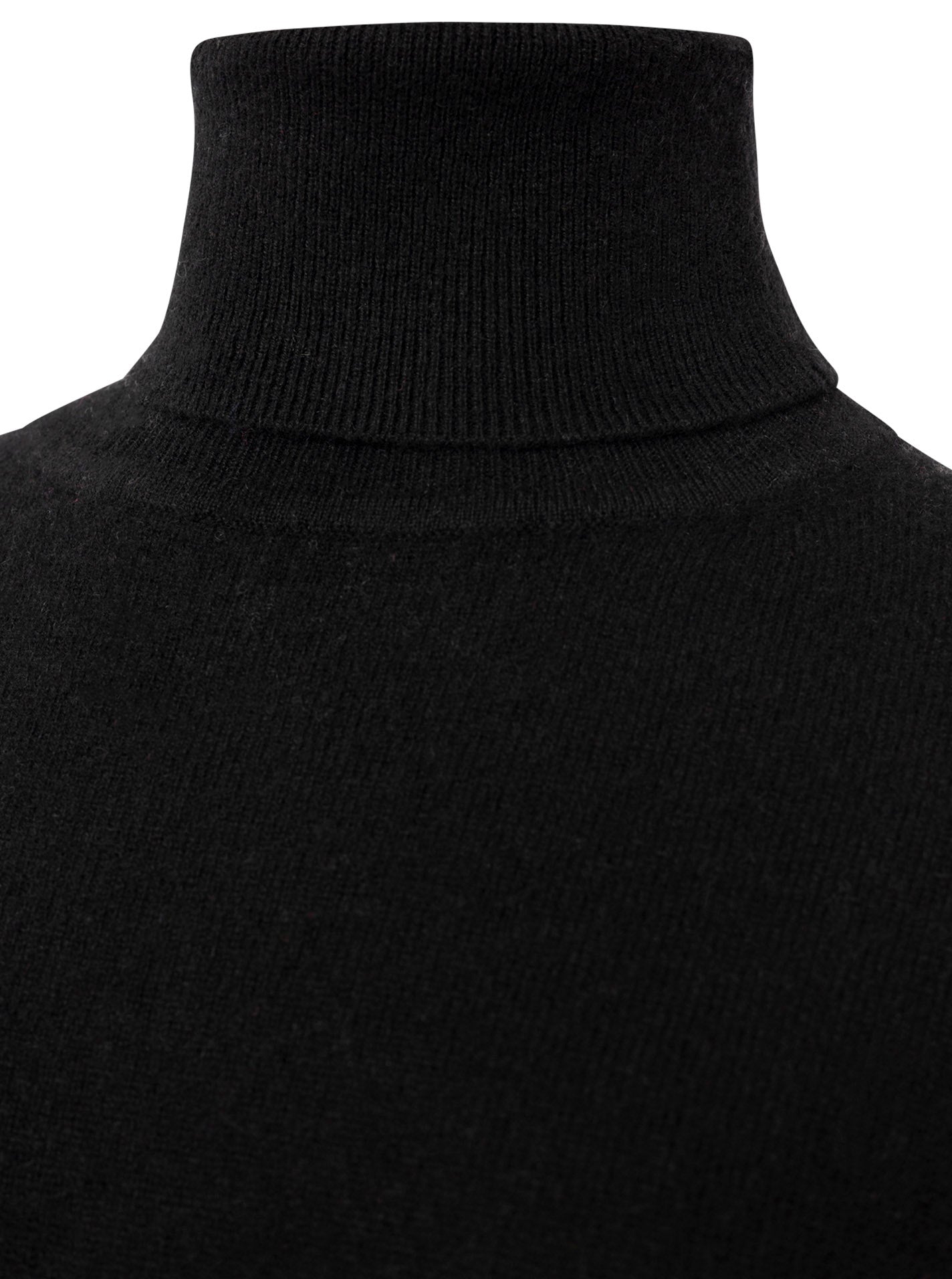Zwillingsherz 100% Kaschmir Rollkragenpullover – Schwarz