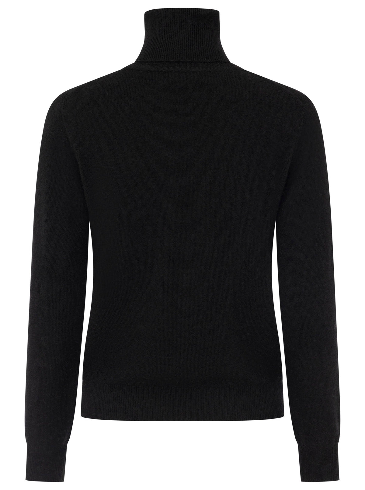 Zwillingsherz 100% Kaschmir Rollkragenpullover – Schwarz