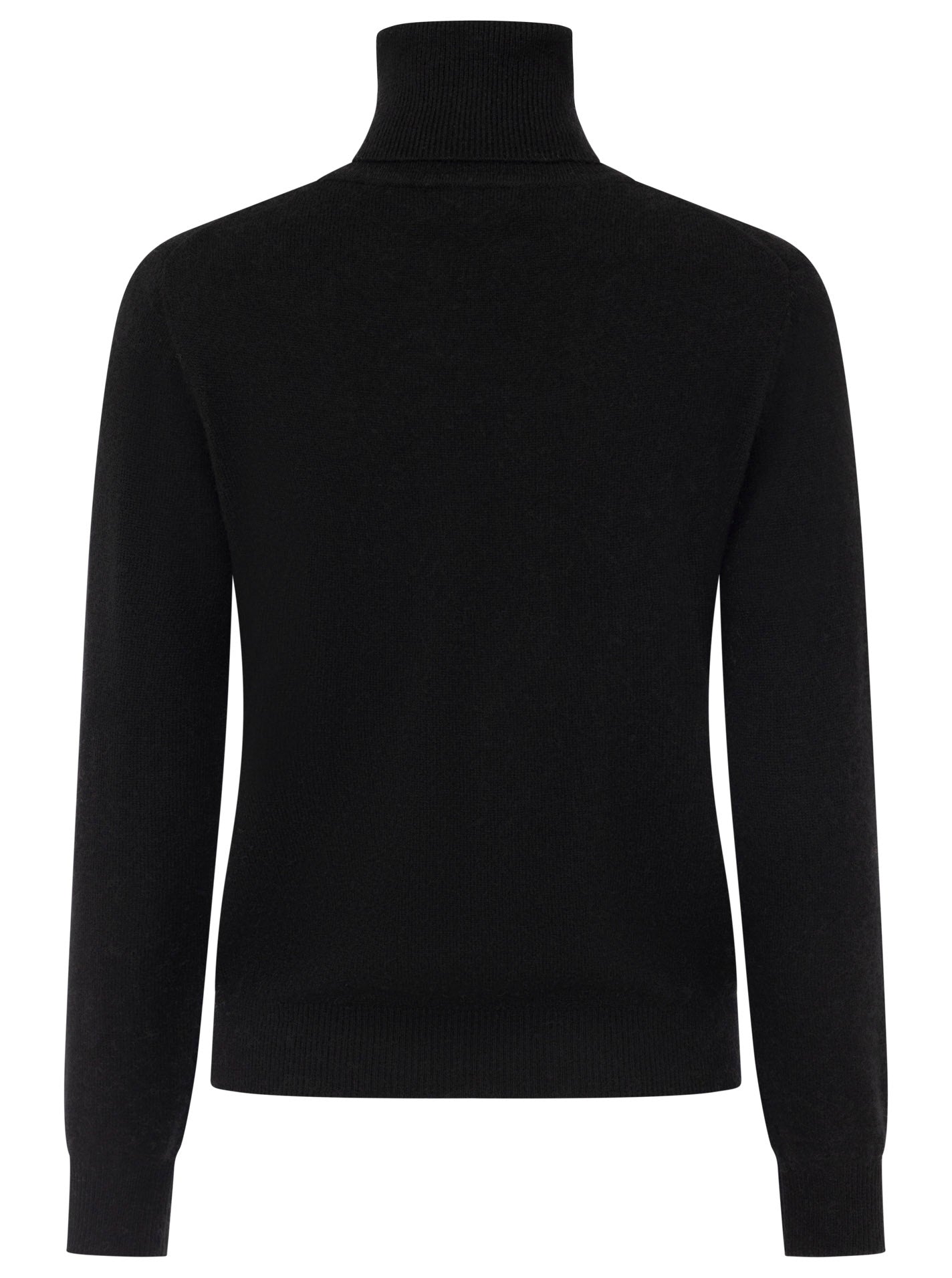 Zwillingsherz 100% Kaschmir Rollkragenpullover – Schwarz