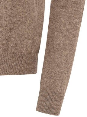 Zwillingsherz 100% Kaschmir Rollkragenpullover – Taupe