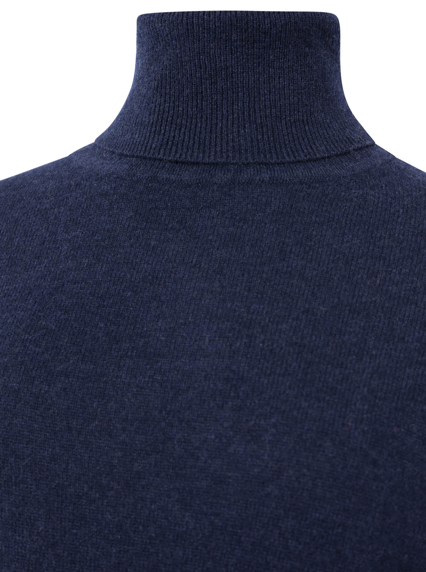 Zwillingsherz 100% Kaschmir Rollkragenpullover – Marine