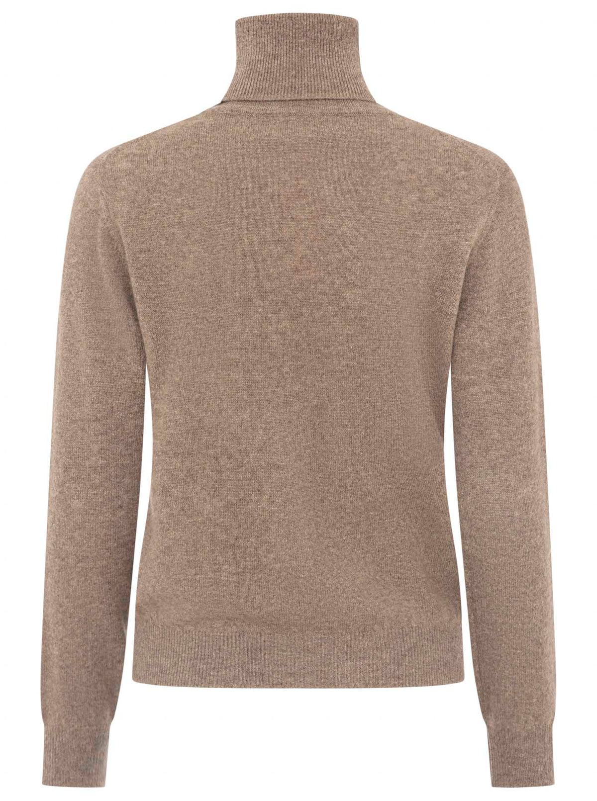 Zwillingsherz 100% Kaschmir Rollkragenpullover – Taupe
