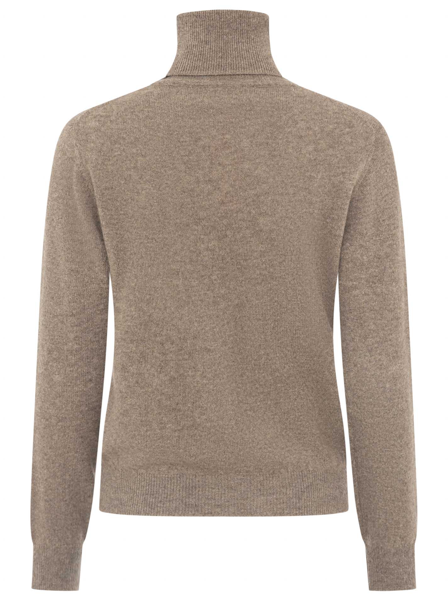 Zwillingsherz 100% Kaschmir Rollkragenpullover – Taupe