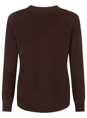 Zwillingsherz 100% Kaschmir / Cashmere Pullover Dackel - Braun
