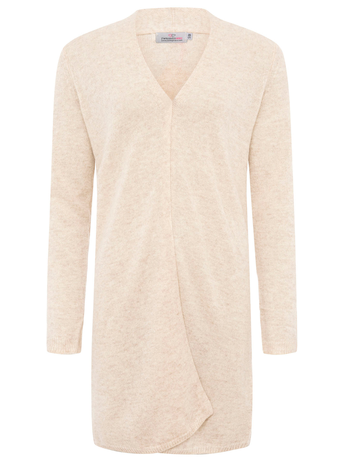 Zwillingsherz Kaschmir / Cashmere Strickjacke - Beige