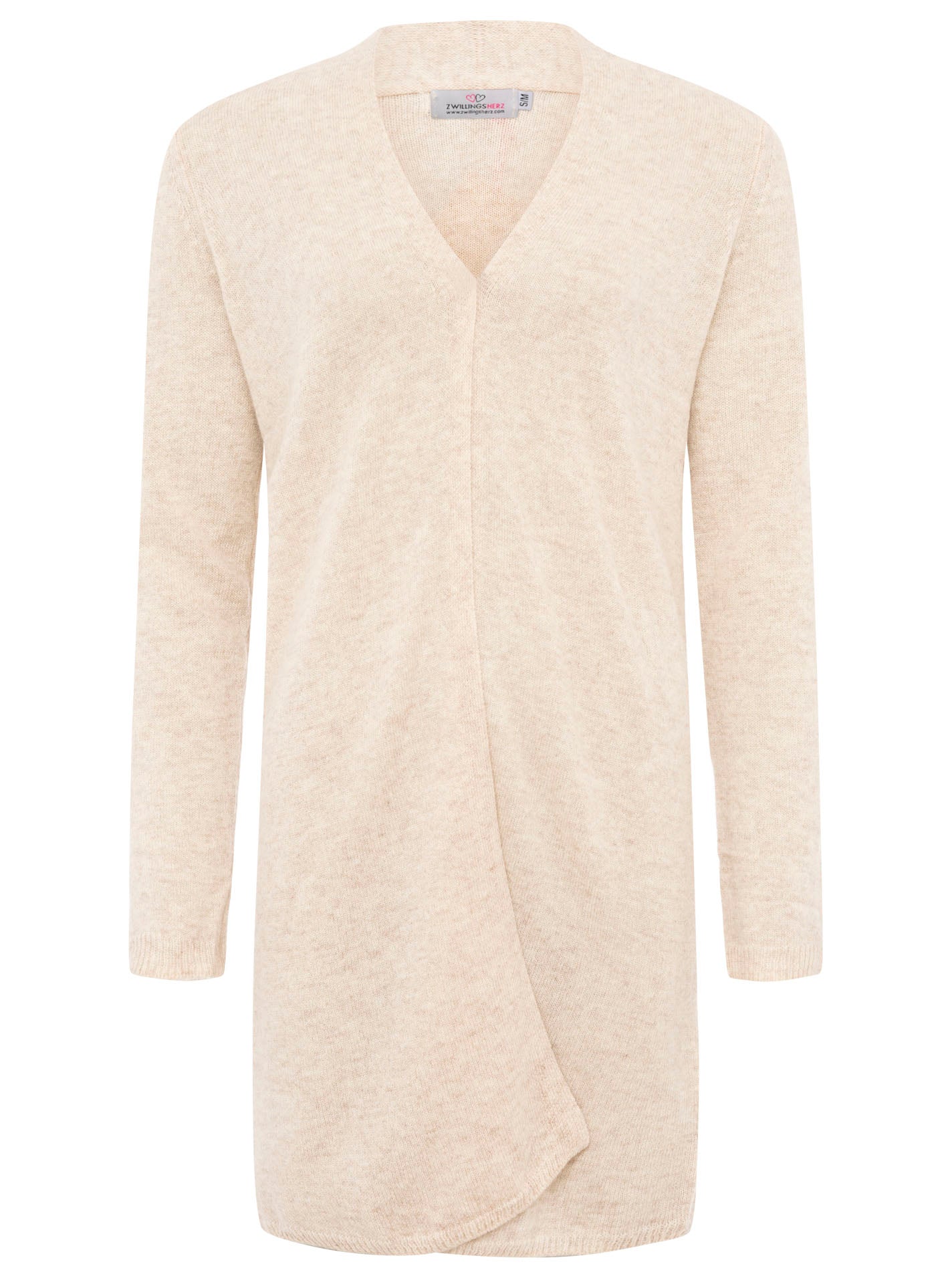 Zwillingsherz Kaschmir / Cashmere Strickjacke - Beige