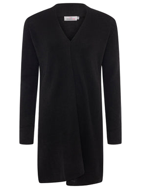 Zwillingsherz Kaschmir / Cashmere Strickjacke - Schwarz