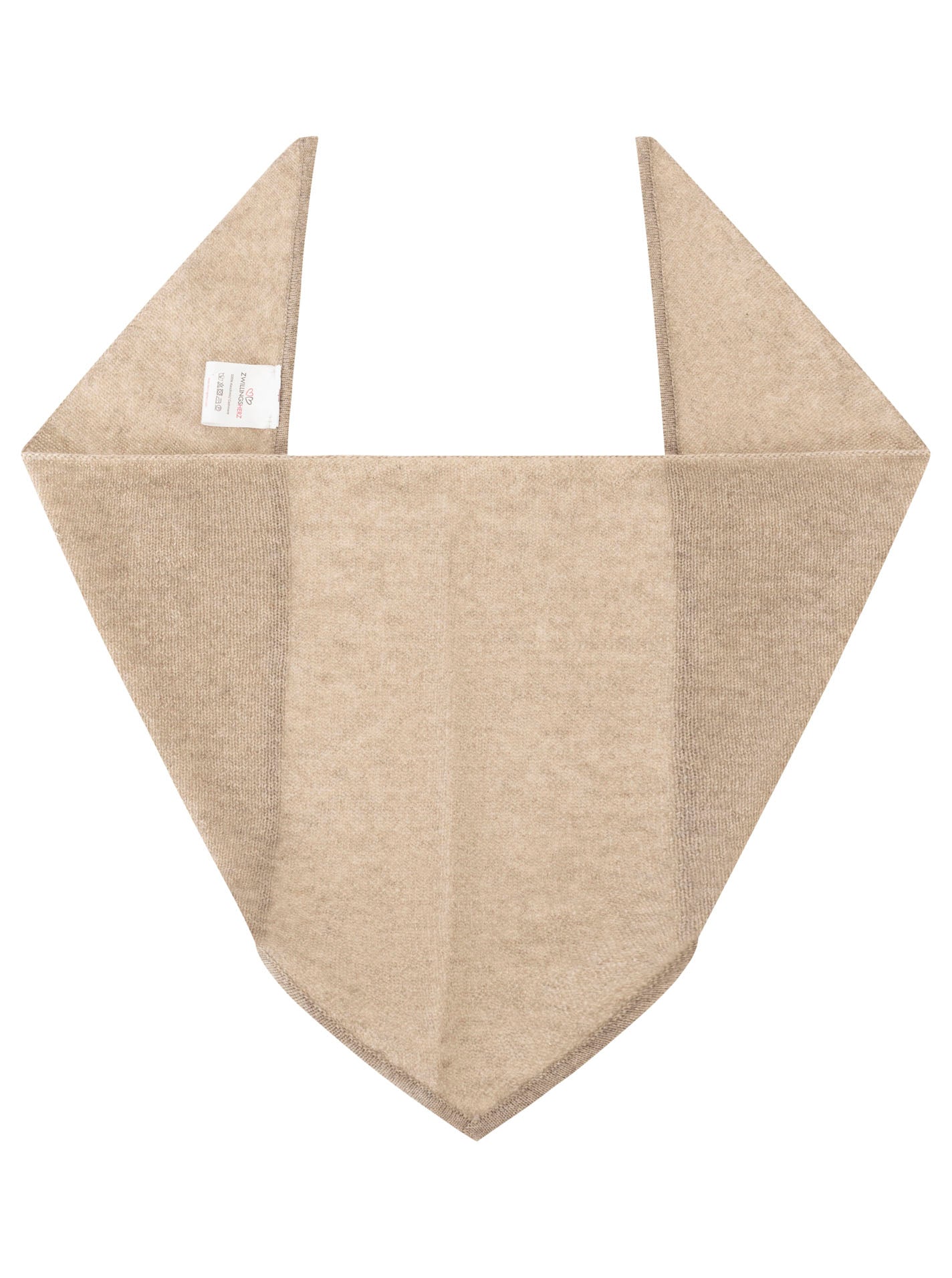 Zwillingsherz Kaschmir Halstuch (100% Cashmere) - Mittelbeige