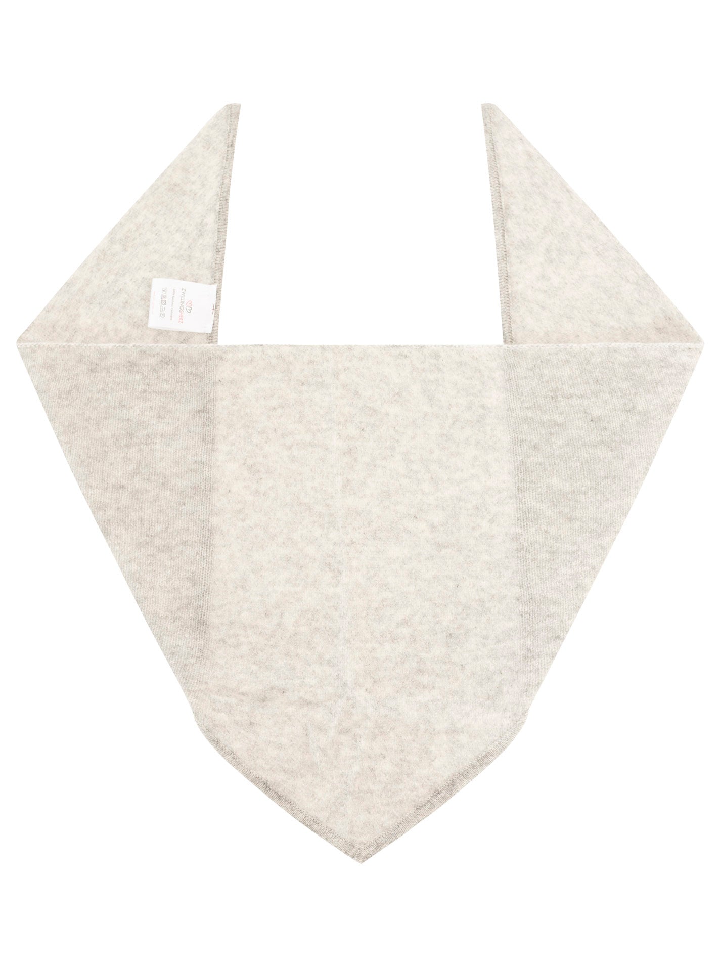Zwillingsherz Kaschmir Halstuch (100% Cashmere) - Hellgrau