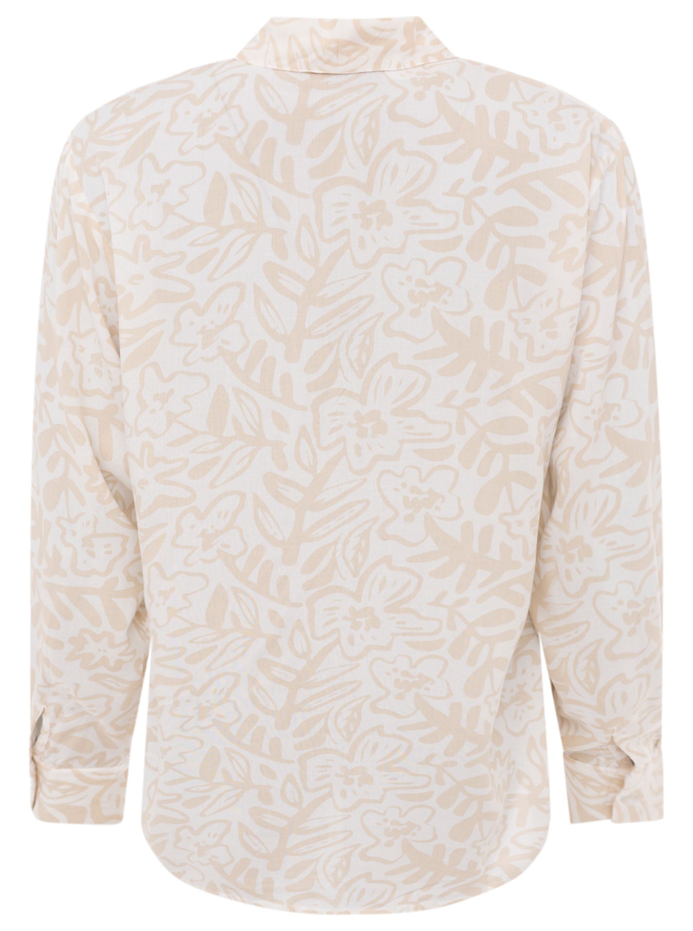 Zwillingsherz - Langarmbluse Flower Fun - Beige