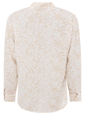 Zwillingsherz - Langarmbluse Flower Fun - Beige