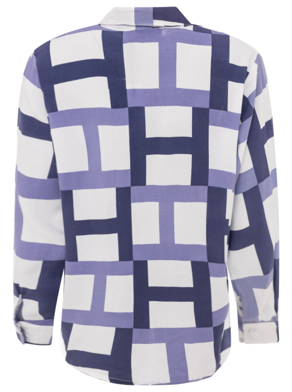 Zwillingsherz - Langarmbluse "Geometric H"- Blau