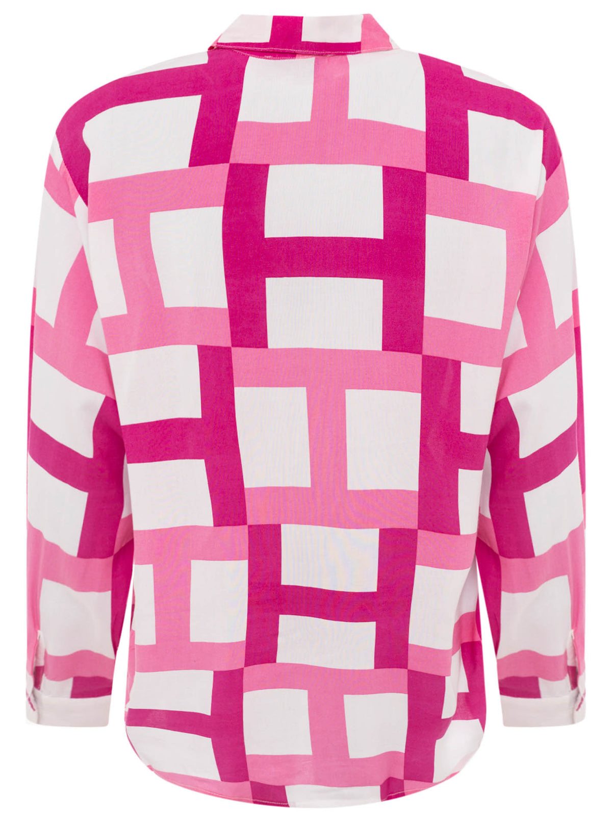 Zwillingsherz - Langarmbluse "Geometric H"- Magenta