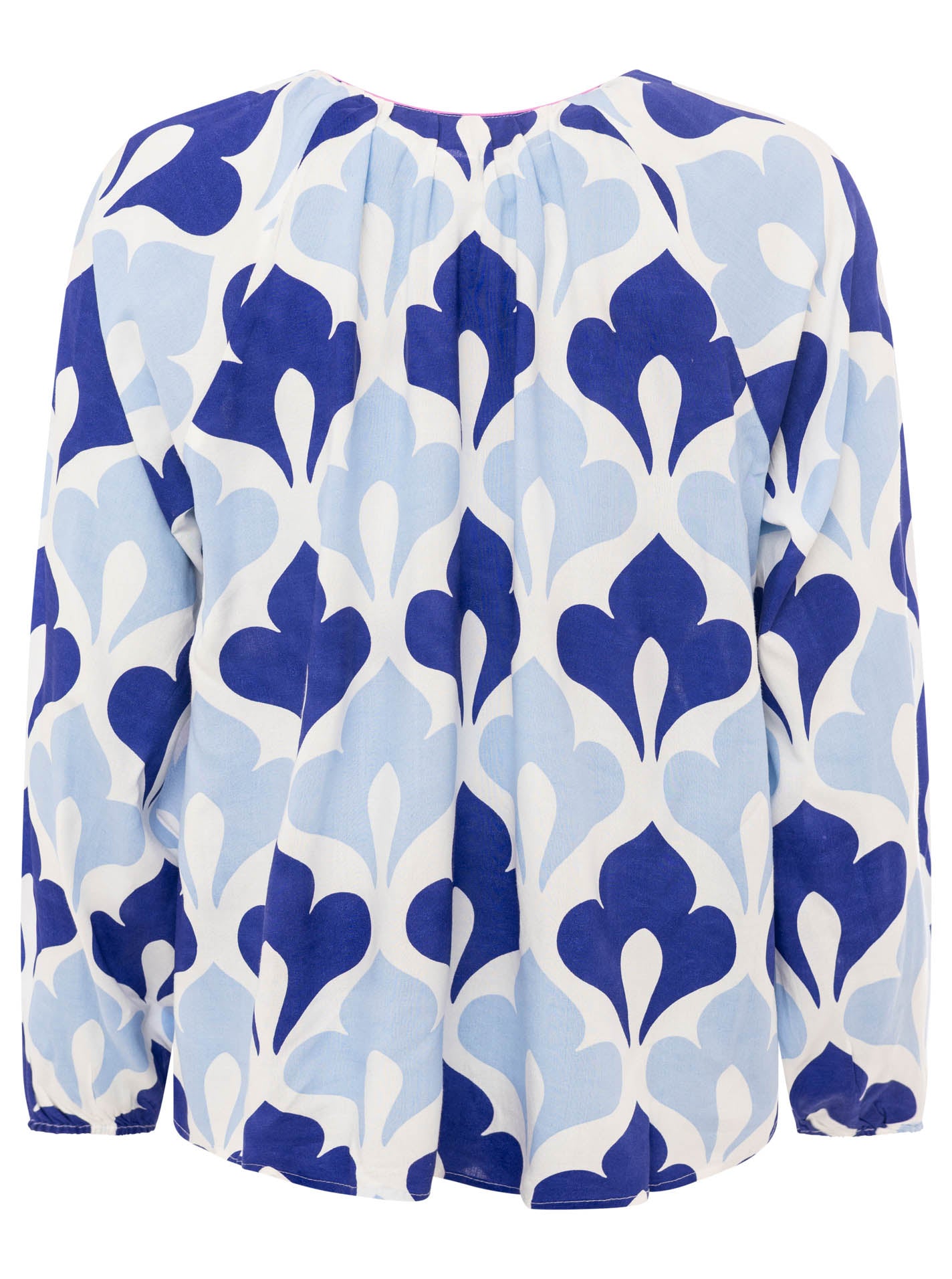 Zwillingsherz - Langarmbluse "Graphic Flower" - Blau
