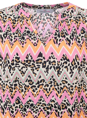 Zwillingsherz - Langarmbluse "Graphic Leo" - Bunt