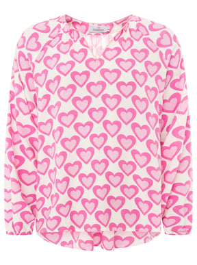 Zwillingsherz - Langarmbluse "Happy Love" - Pink
