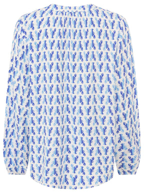 Zwillingsherz - Langarmbluse "Lobster" - Blau