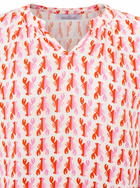 Zwillingsherz - Langarmbluse "Lobster" - Pink
