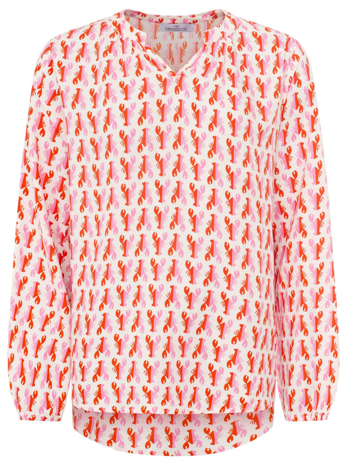 Zwillingsherz - Langarmbluse "Lobster" - Pink