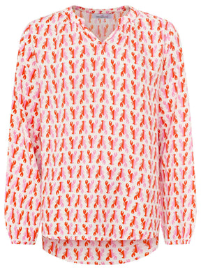 Zwillingsherz - Langarmbluse "Lobster" - Pink
