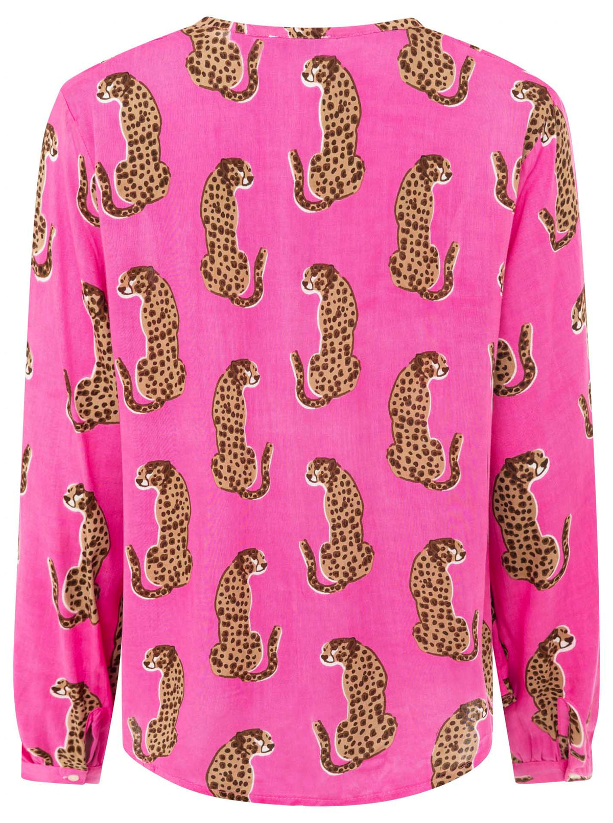Zwillingsherz - Langarmbluse "Lovely Leopard" - Pink