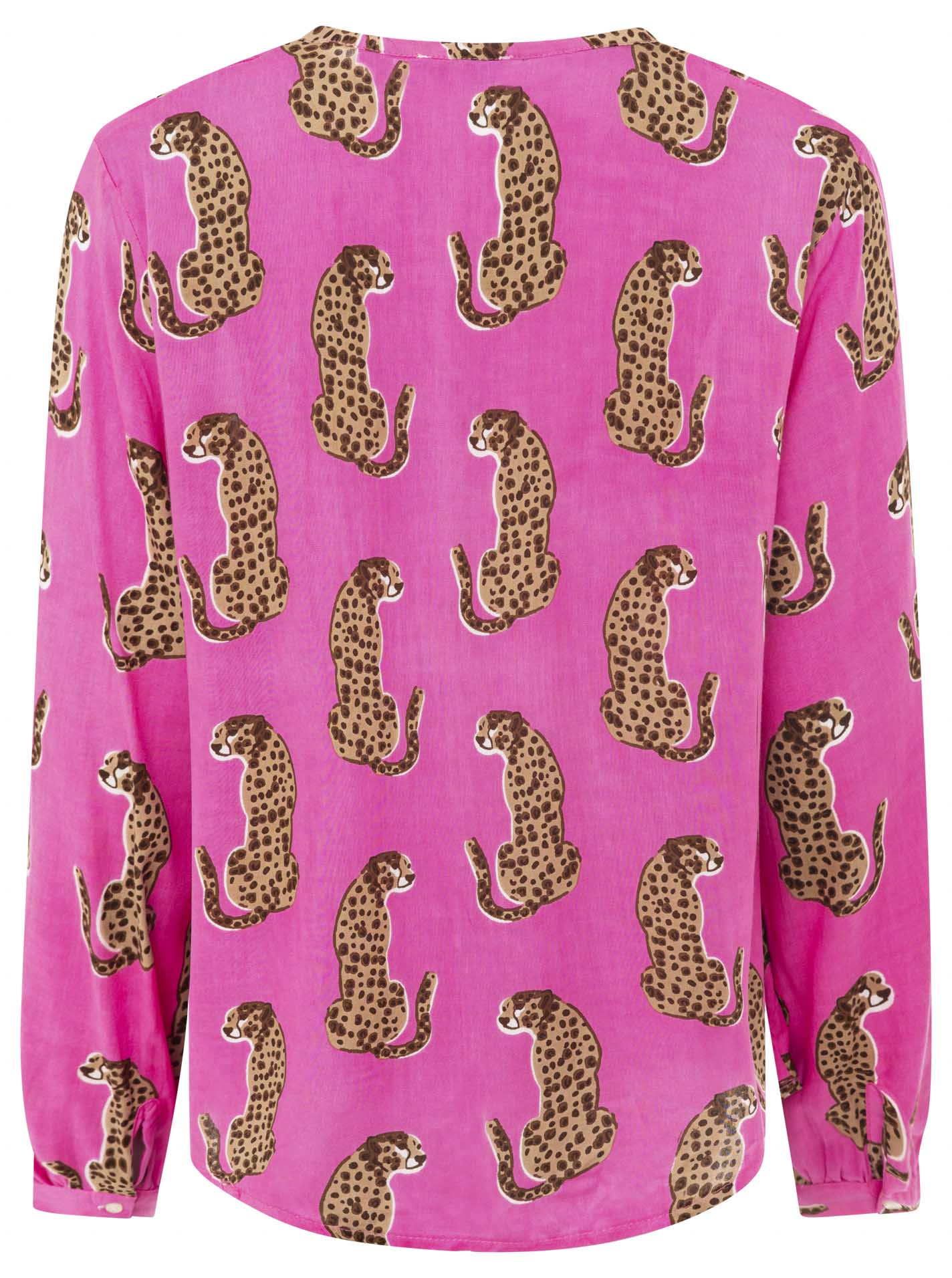 Zwillingsherz - Langarmbluse "Lovely Leopard" - Pink