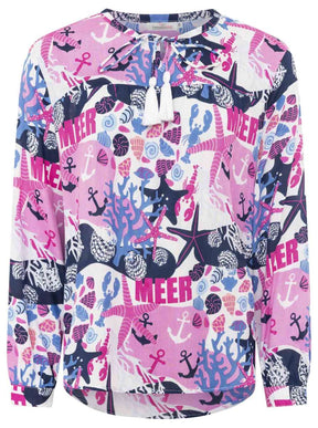 Zwillingsherz - Langarmbluse "Maritime Mood" - Marine