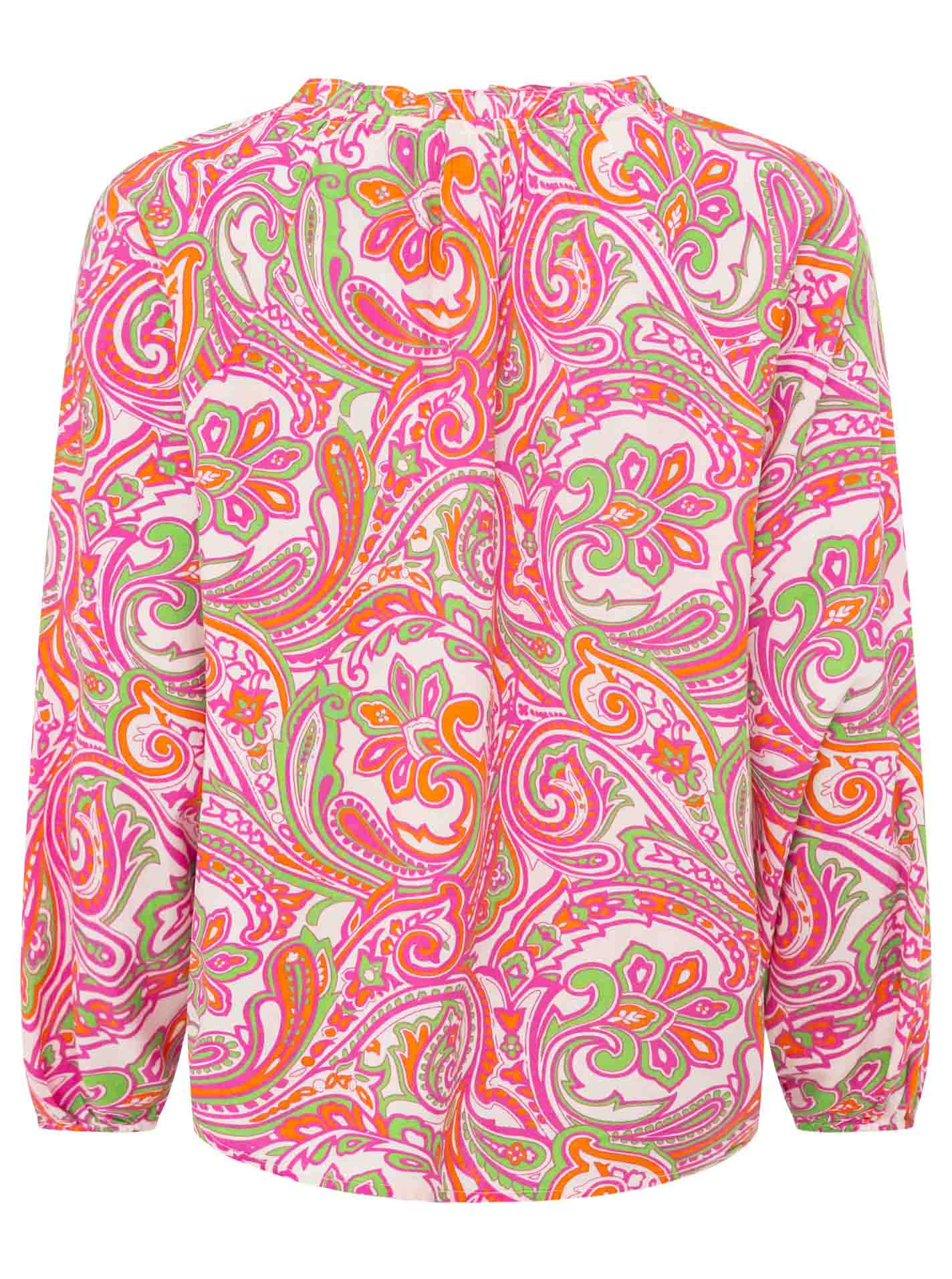 Zwillingsherz - Langarmbluse "Paisley"- Pink
