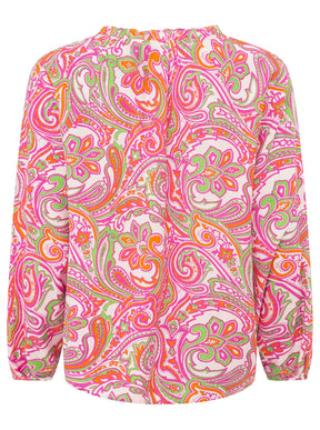 Zwillingsherz - Langarmbluse "Paisley"- Pink