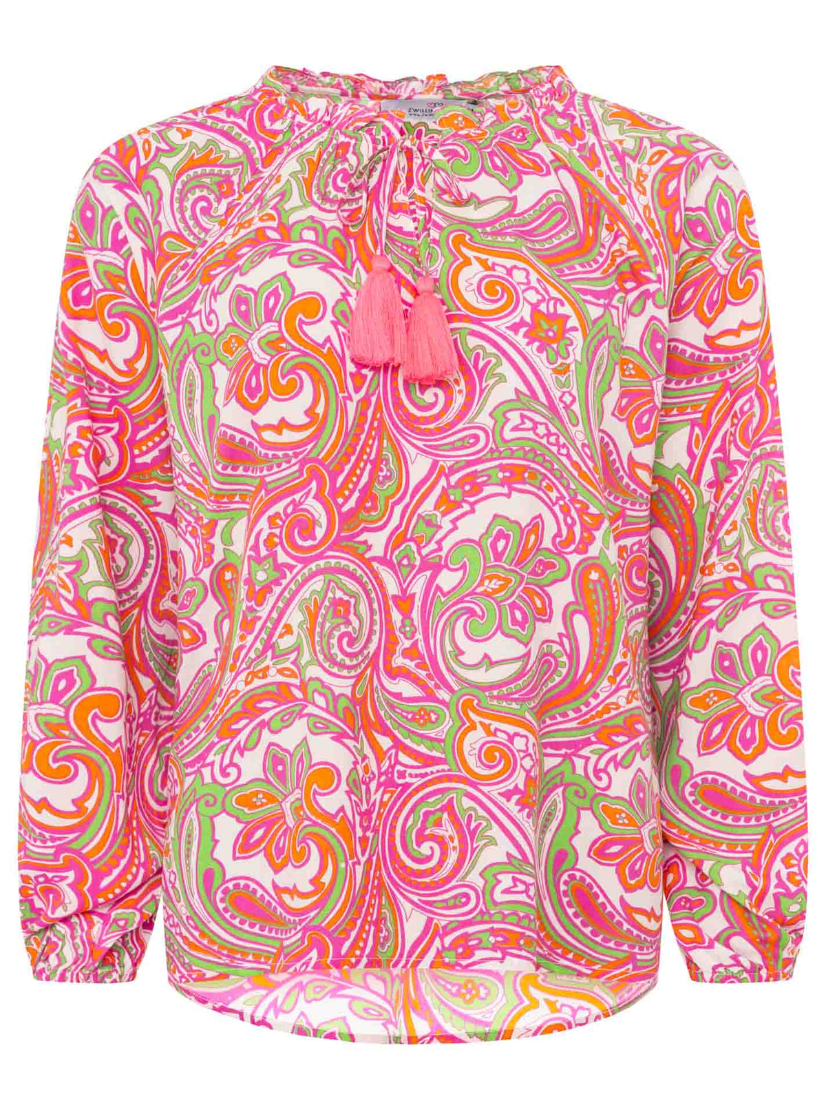 Zwillingsherz - Langarmbluse "Paisley"- Pink
