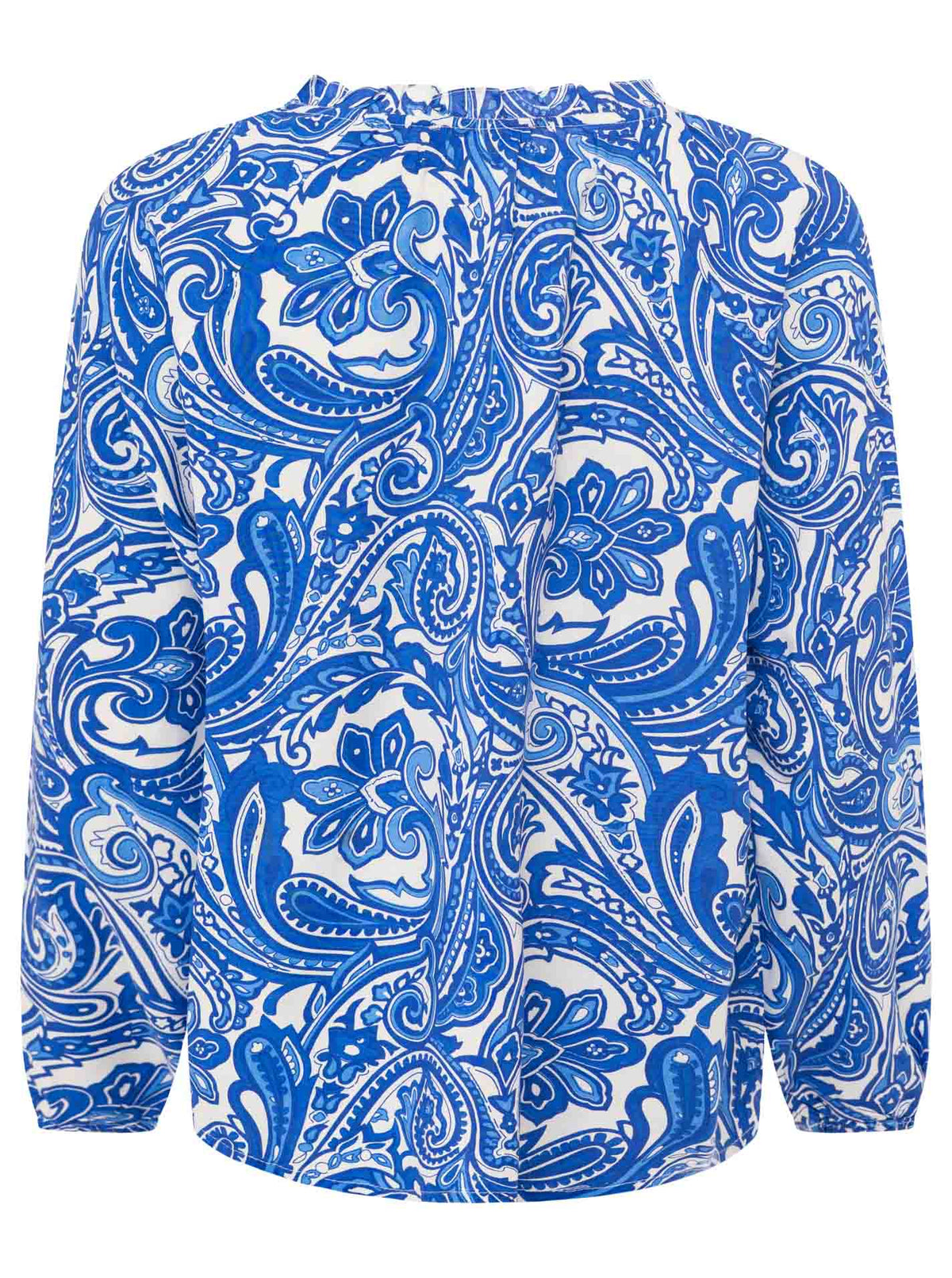 Zwillingsherz - Langarmbluse "Paisley"- Royalblau