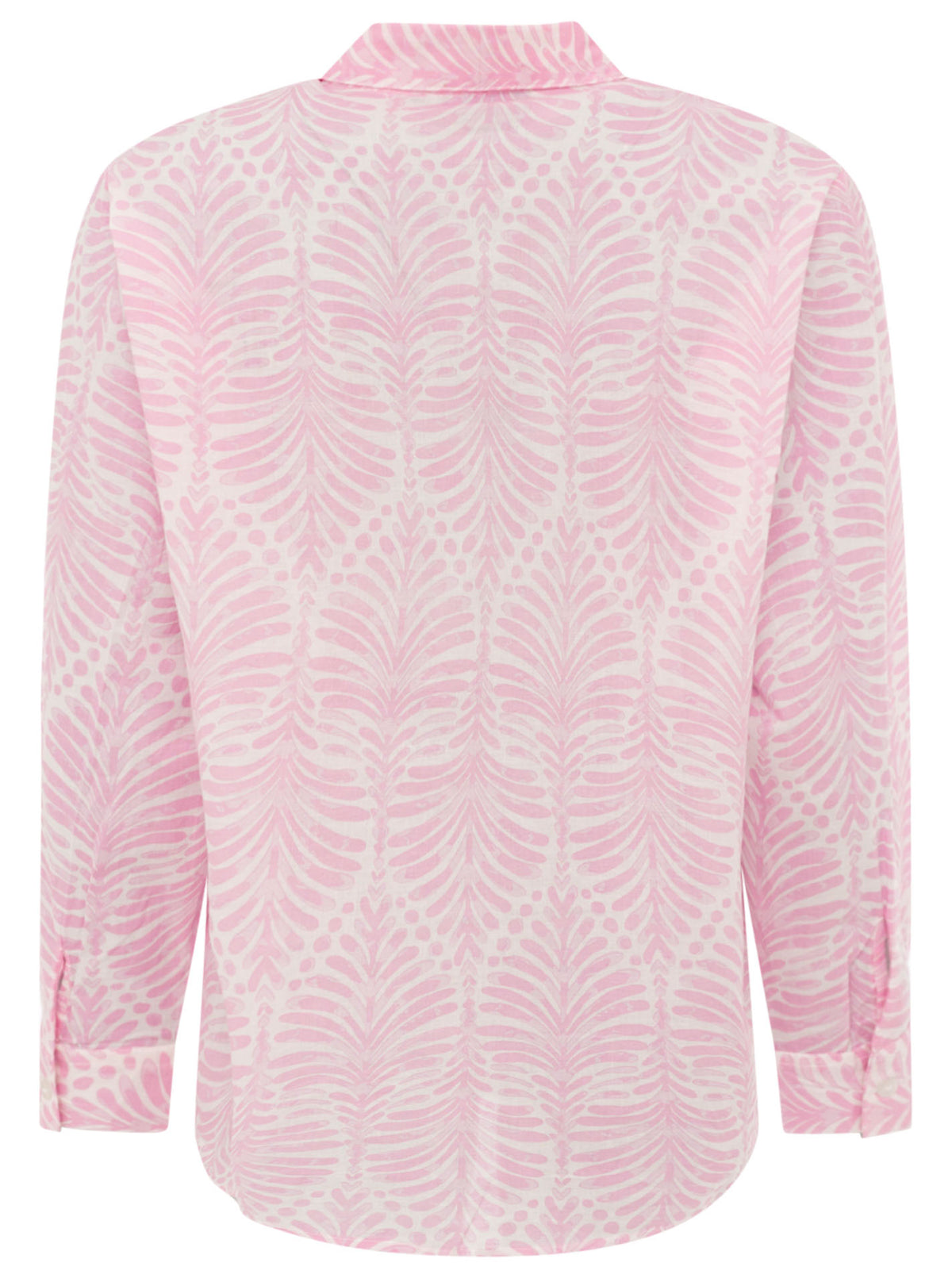 Zwillingsherz - Langarmbluse Palms & Beach - Rosa