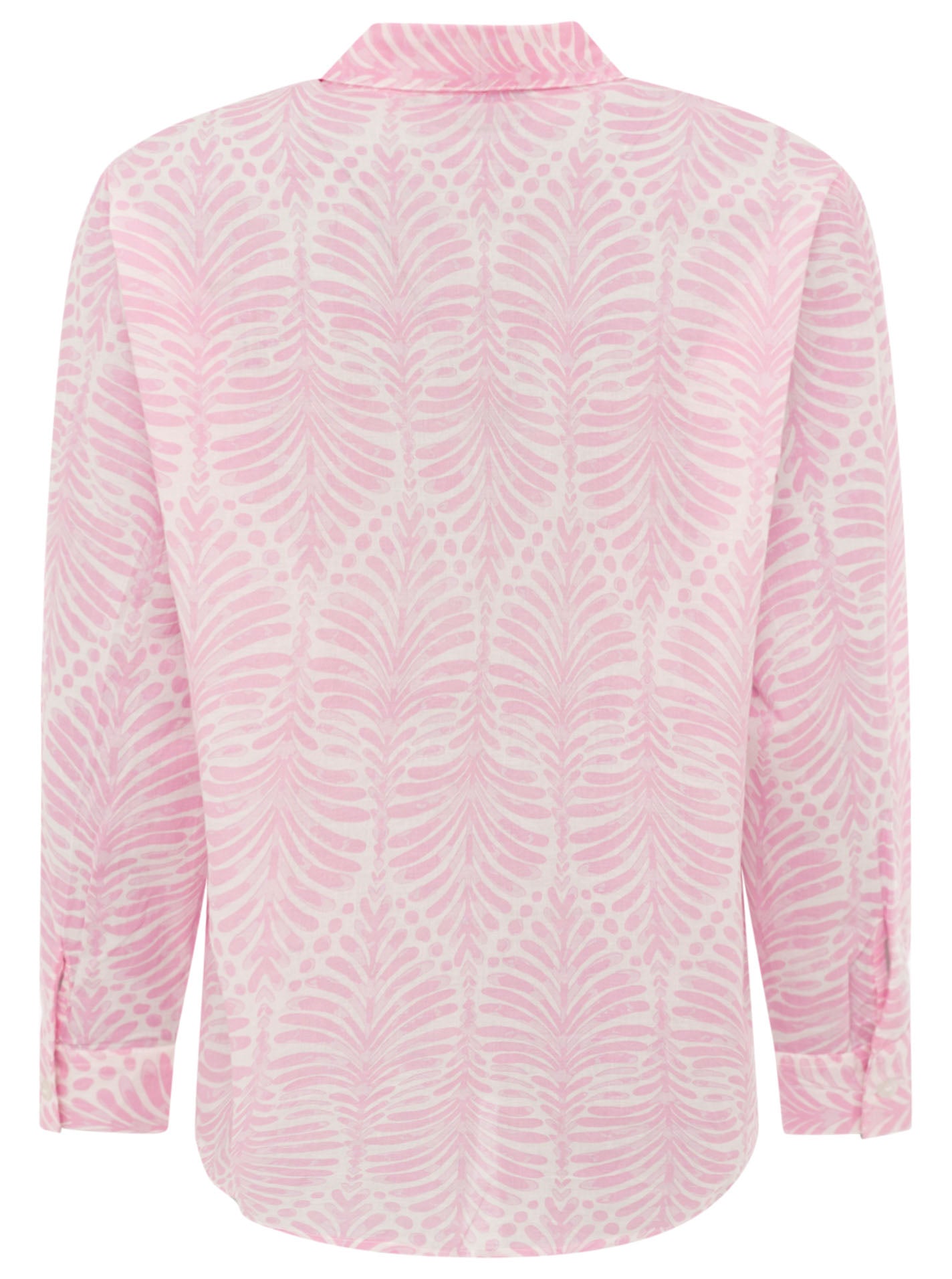 Zwillingsherz - Langarmbluse Palms & Beach - Rosa