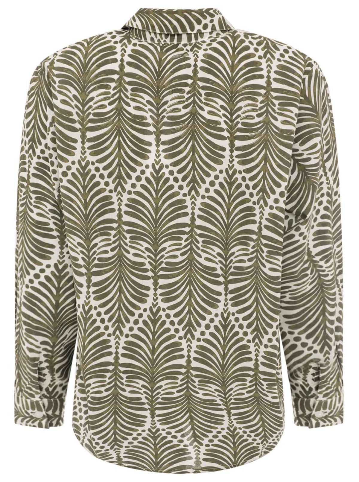 Zwillingsherz - Langarmbluse "Palms & Beach" - Khaki