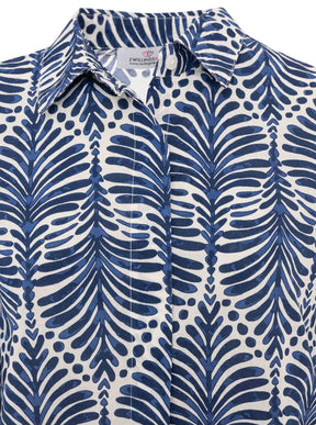 Zwillingsherz - Langarmbluse "Palms & Beach" - Navy