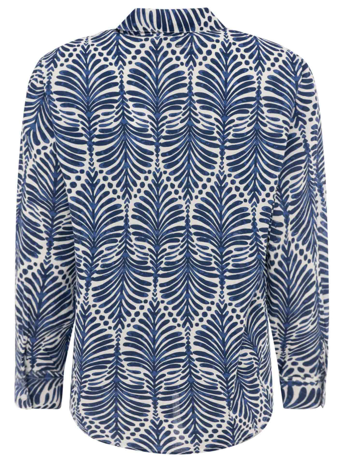 Zwillingsherz - Langarmbluse "Palms & Beach" - Navy