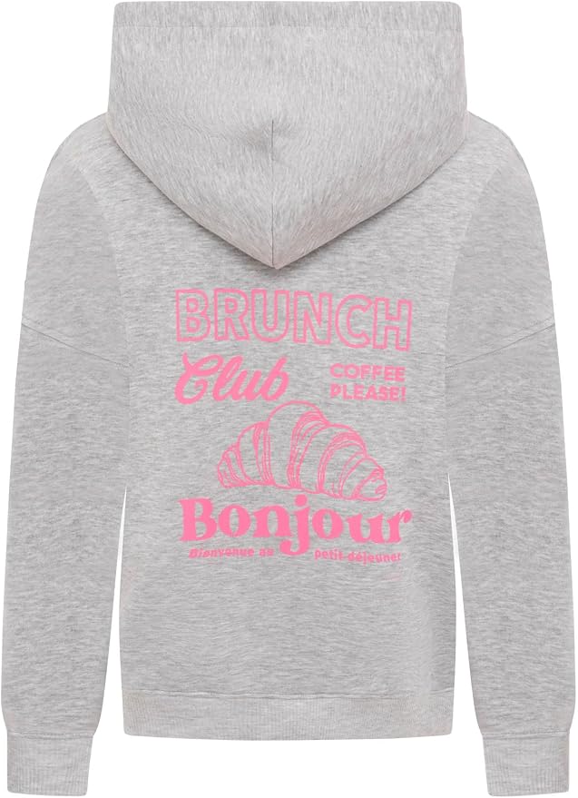 Zwillingsherz - Hoodie "Sunday Club" - Hellgrau