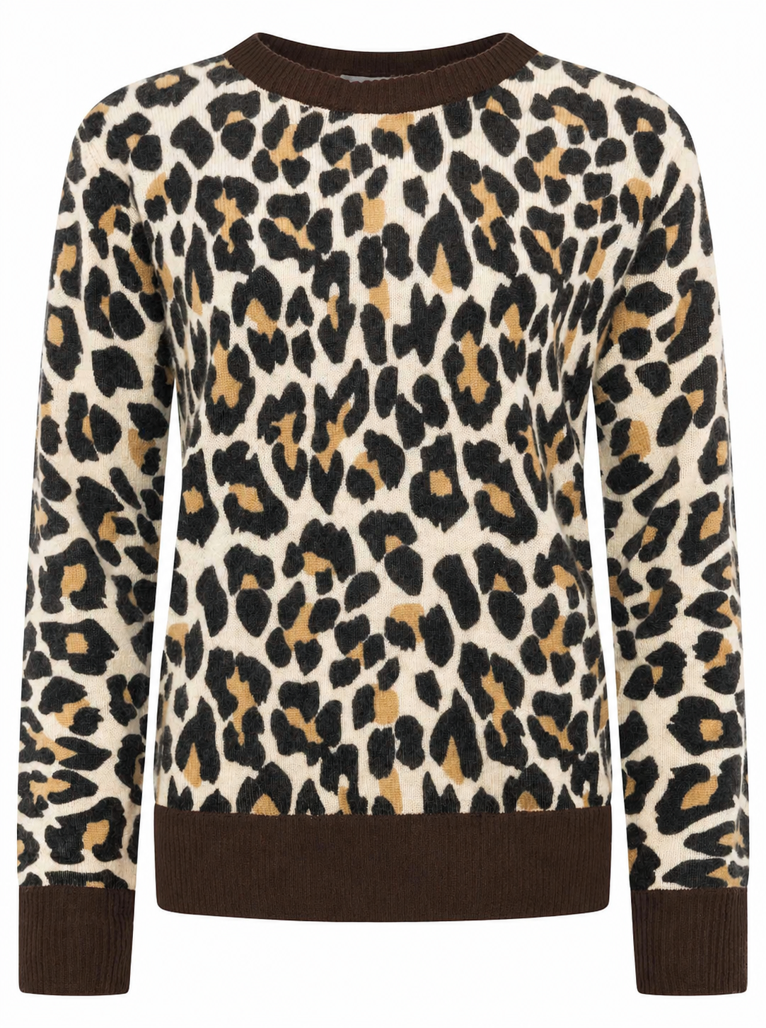 Zwillingsherz 100% Kaschmir Pullover Leo - Beige/Braun