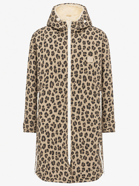 Zwillingsherz - Oversize Windjacke mit Teddyfutter - Leo Beige/Schwarz