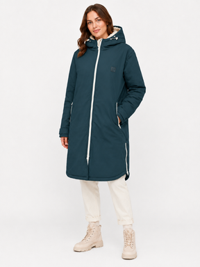 Zwillingsherz - Oversize Windjacke mit Teddyfutter - Petrol