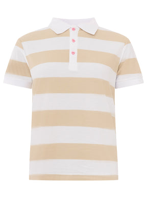 Zwillingsherz - Poloshirt "Stripes" - Beige