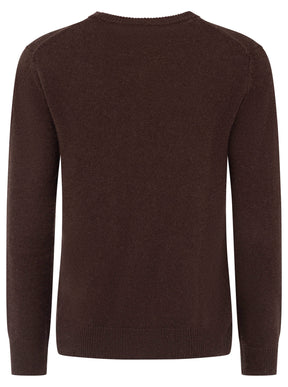Zwillingsherz 100% Kaschmir / Cashmere Pullover Herz - Braun