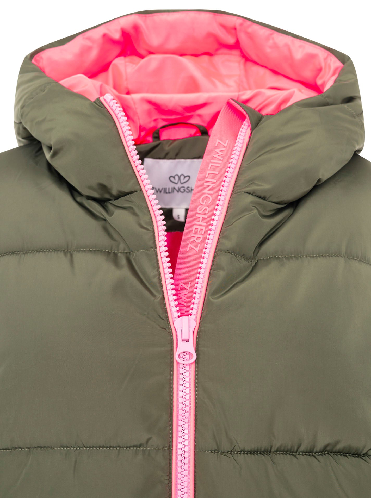 Zwillingsherz - Steppmantel "Cozy" - Khaki