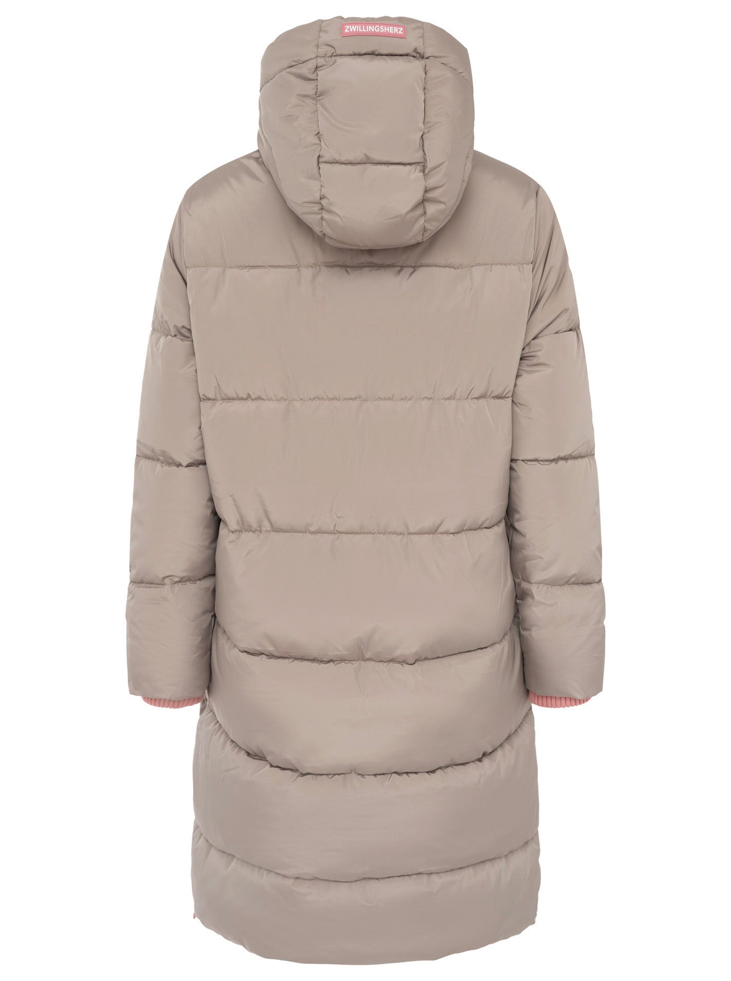 Zwillingsherz - Oversize Steppmantel "Cozy" - Taupe (fällt größer aus)