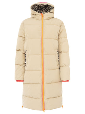 Zwillingsherz - Damen Steppmantel "Leo" - Beige