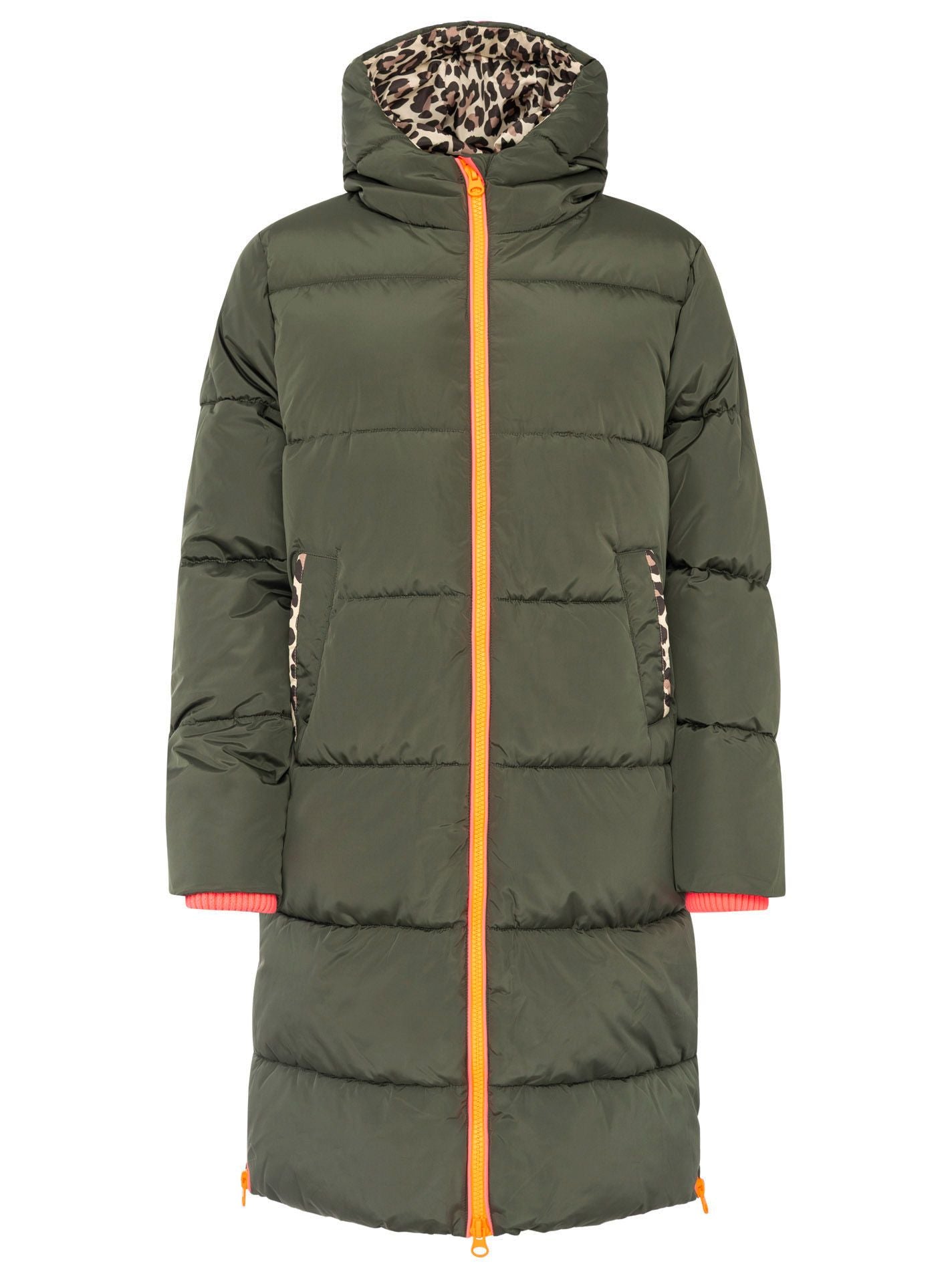 Zwillingsherz - Damen Steppmantel "Leo" - Khaki